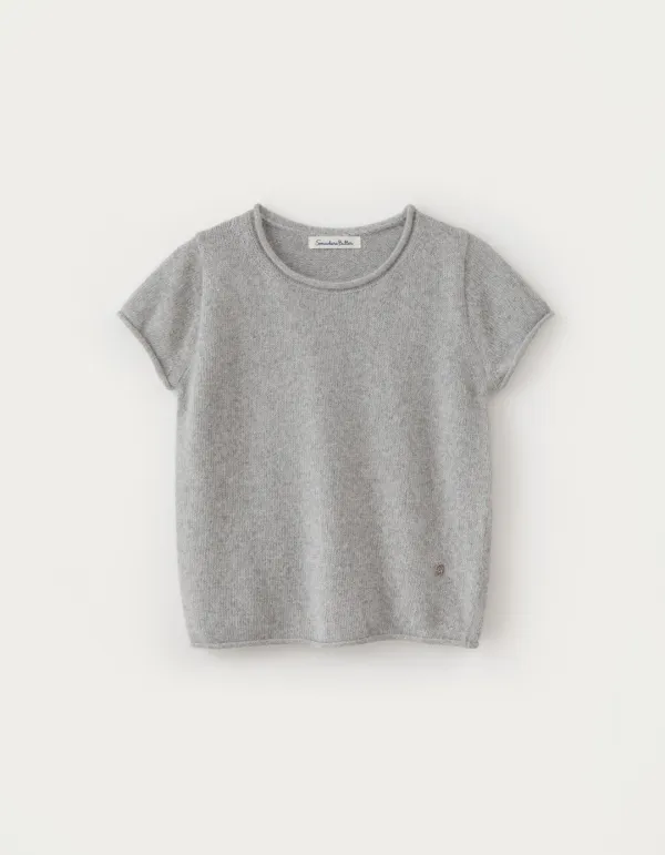 Angora Half Knit - Light Grey