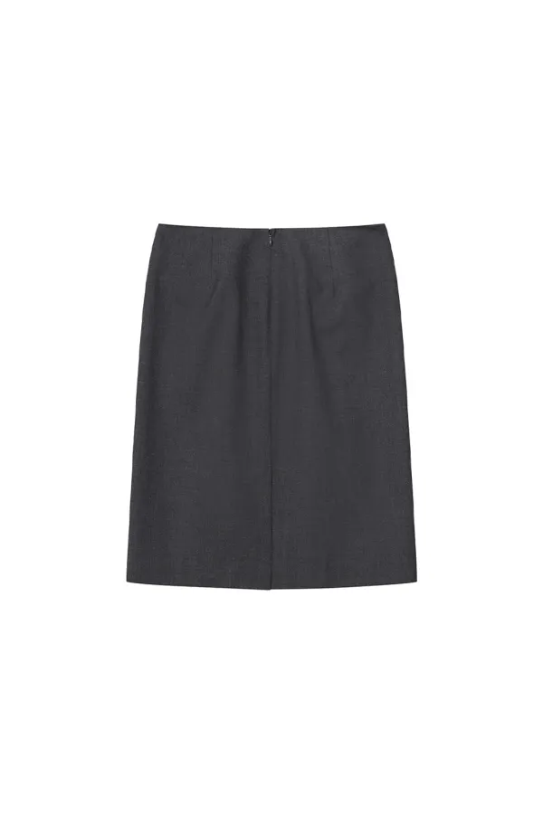 COLUMN H-LINE SKIRT [CHARCOAL]