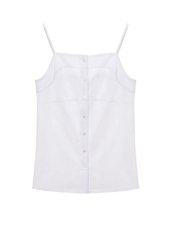 Jacquard Cotton Sleeveless Blouse SW5MB225_3color
