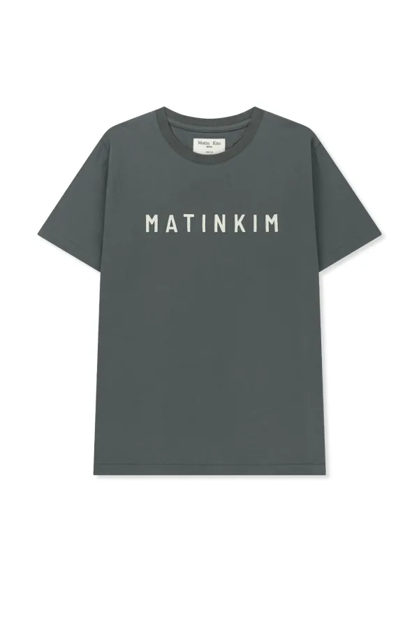 APPLIQUE FELT LOGO TOP IN CHARCOAL