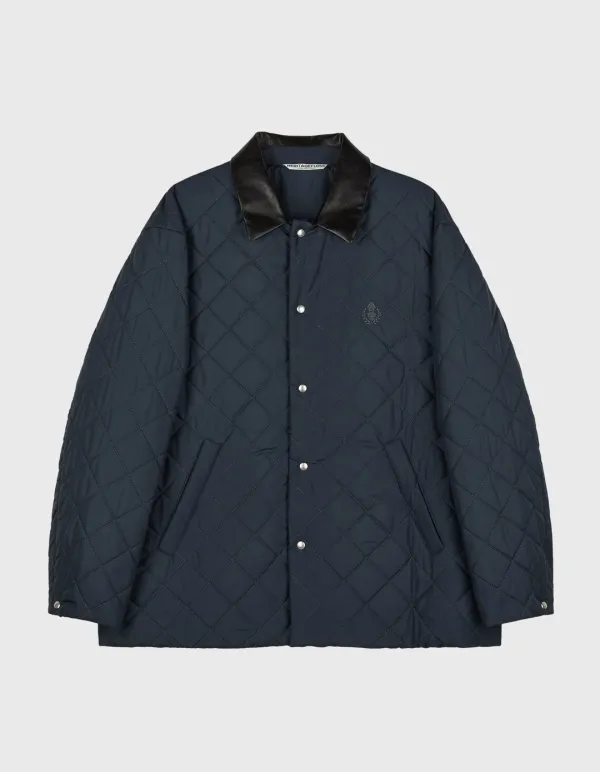 CREST QUILTED JACKET / Navy