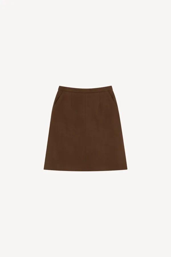 Devin Wool Midi Skirt