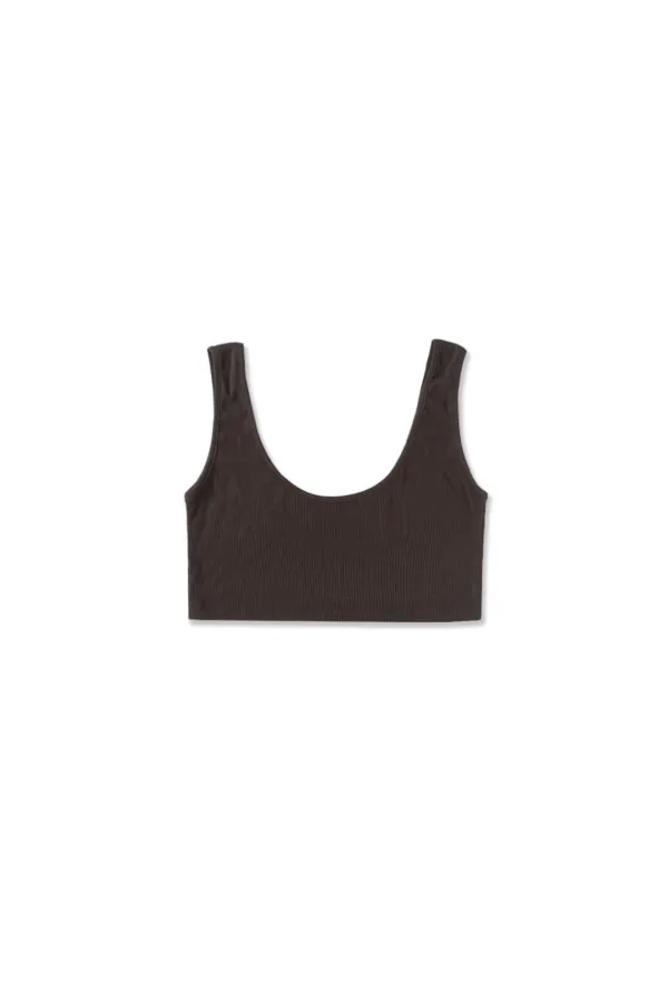 Layered bustier top_brown