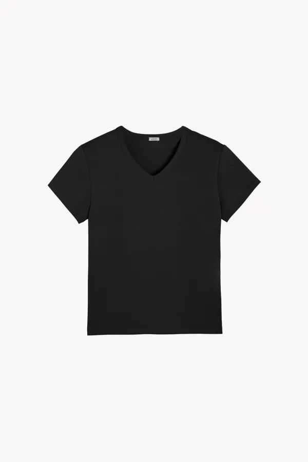 Palen V Neck Tee (Black)