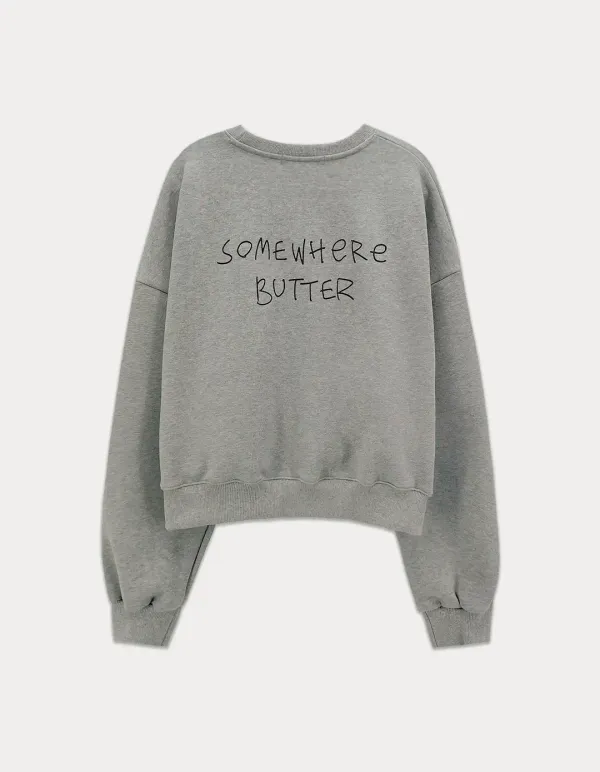 Butteree Sketch Over-Fit Sweatshirt - Grey