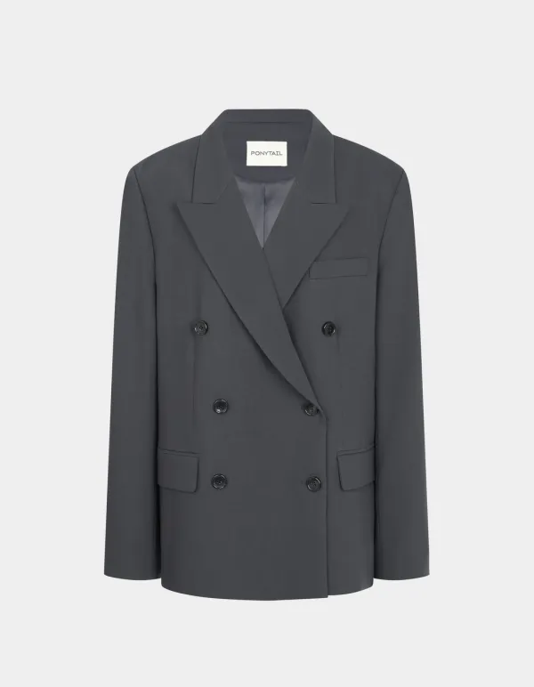 Royale Double Breasted Jacket (Concrete Grey)