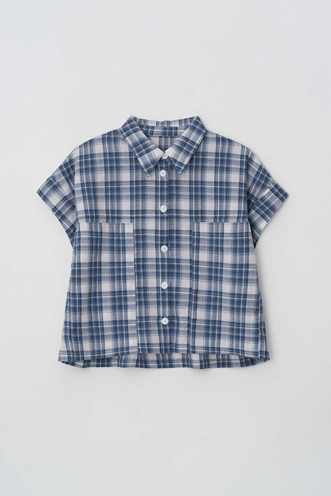 브렌다 브렌든 baker rollup shirts - blue check 상품 이미지 1