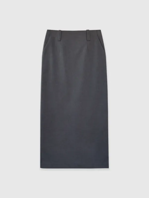 [5th 재입고] Double Belt Skirt (Charcoal)