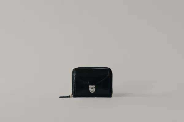PORTE CARTES LOQUET ZIPPÉ BLACK