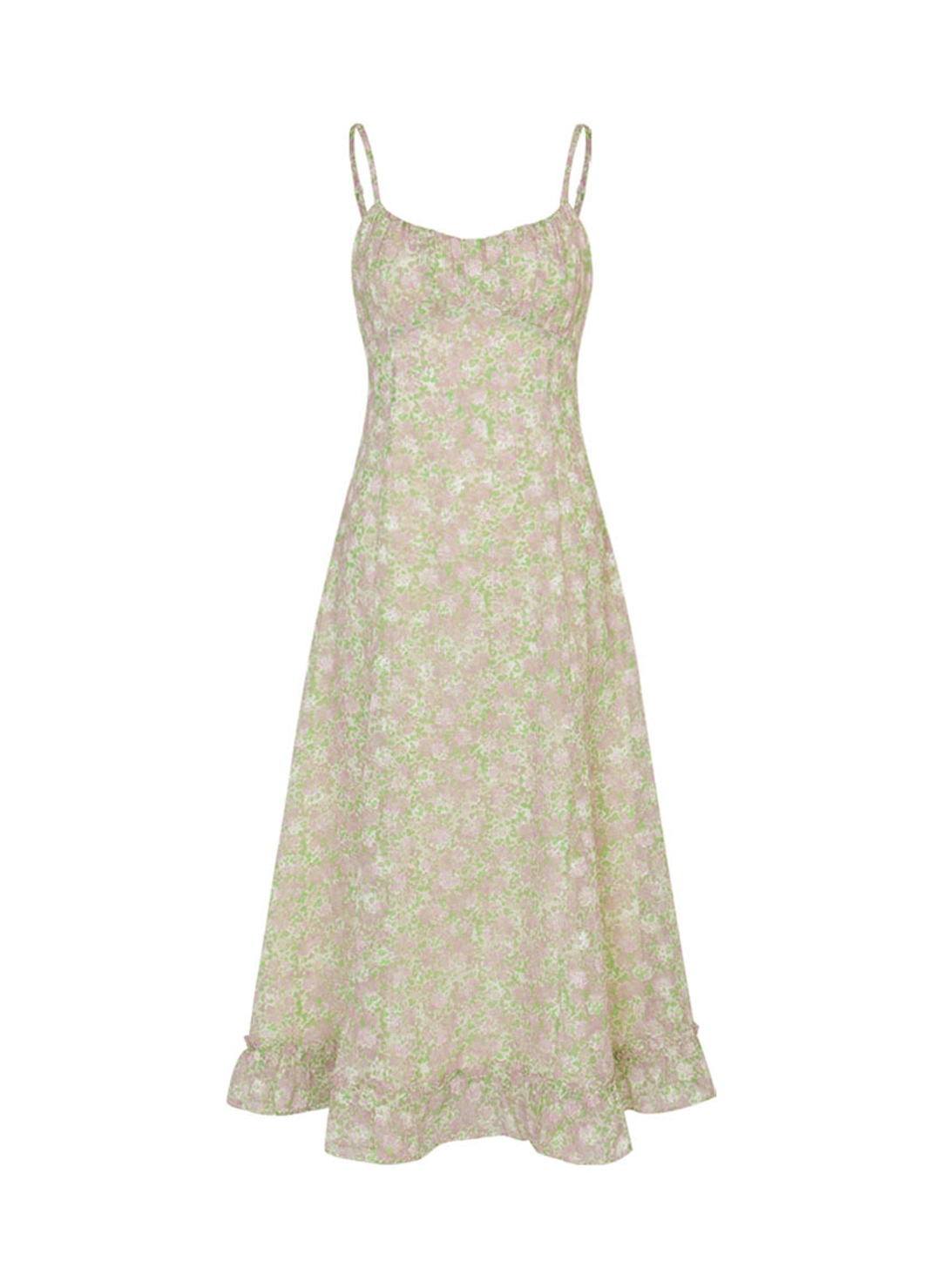 루루서울 Lily Shirring Long Dress (Light Green) 상품 이미지 3