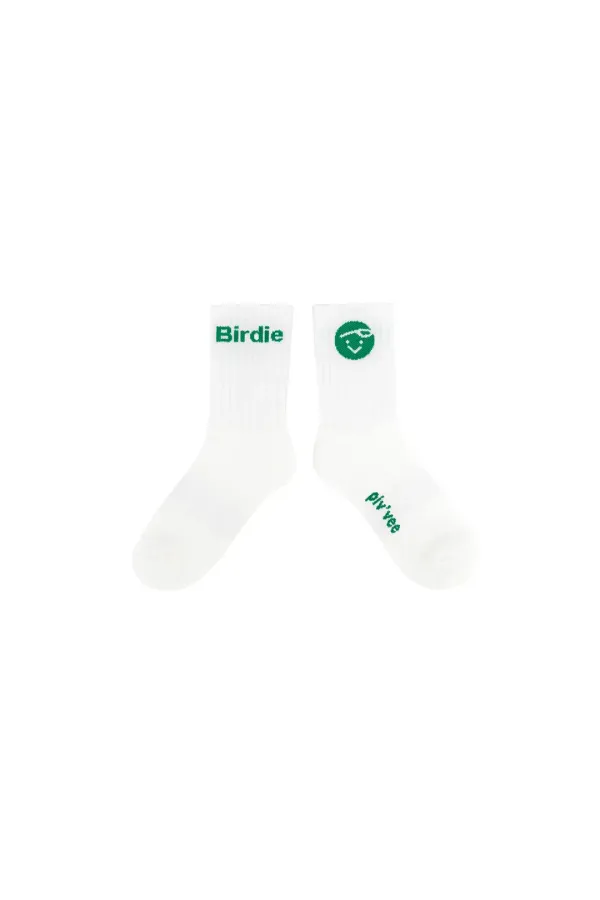 Birdie Socks (cloud white / green)