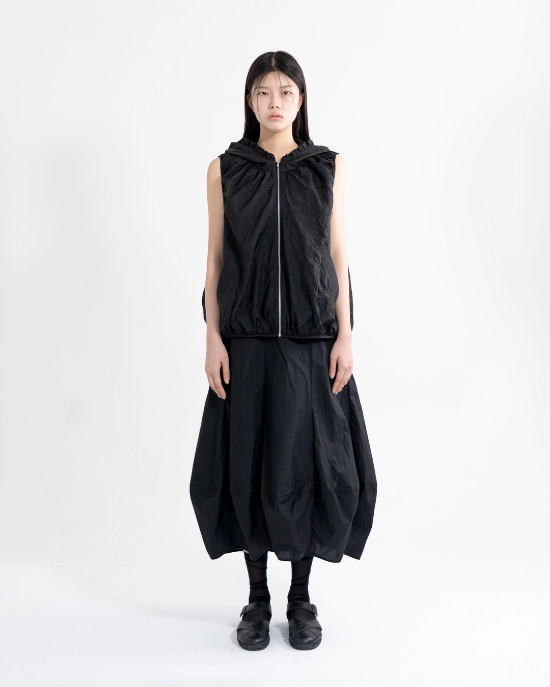 유노이아 Sheer hooded vest (open, 단독 주문 시 선발송) 상품 이미지 2