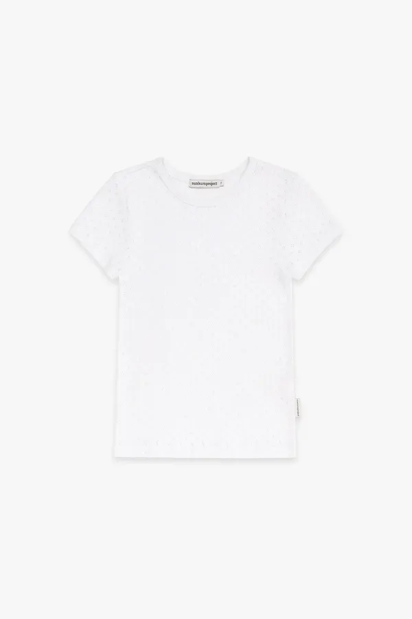 SUNBURN BASIC T-SHIRT, WHITE PUNCHING