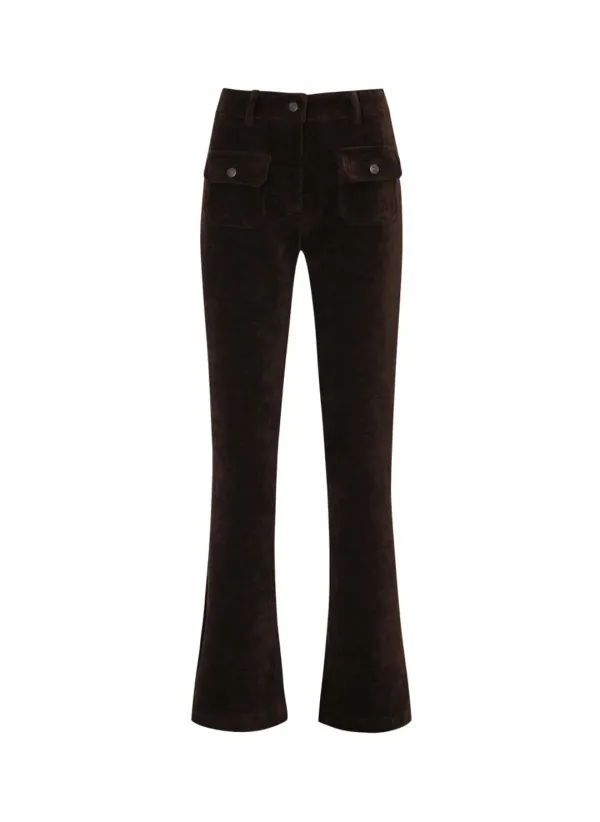 Linda Boots Cut Corduroy Pants (Brown)