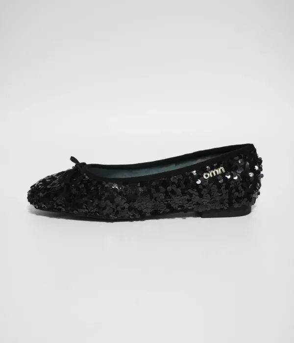 omn Spangle Flat Shoes _Black