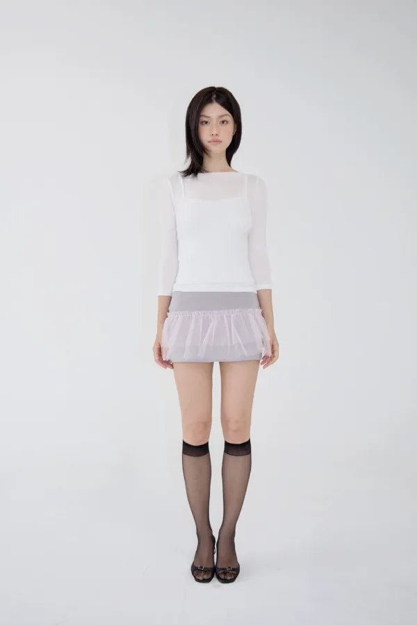 Tulle Layered Mini Skirt