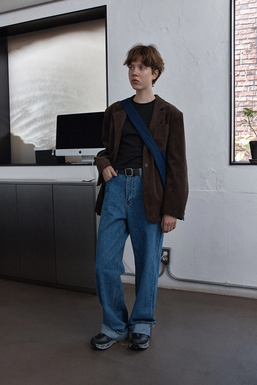 브렌다 브렌든 becky loose denim - blue 상품 이미지 3