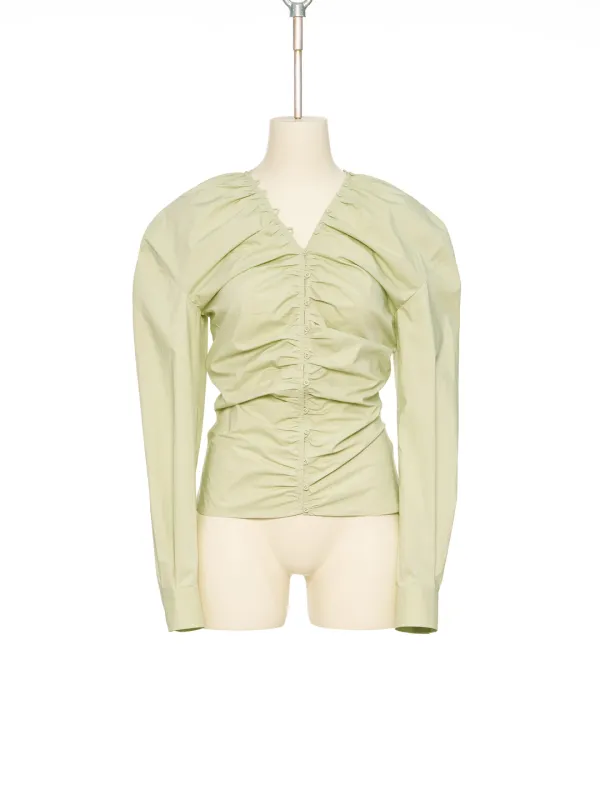 FW25 LIGHT GREEN BUTTON LINK SHIRT