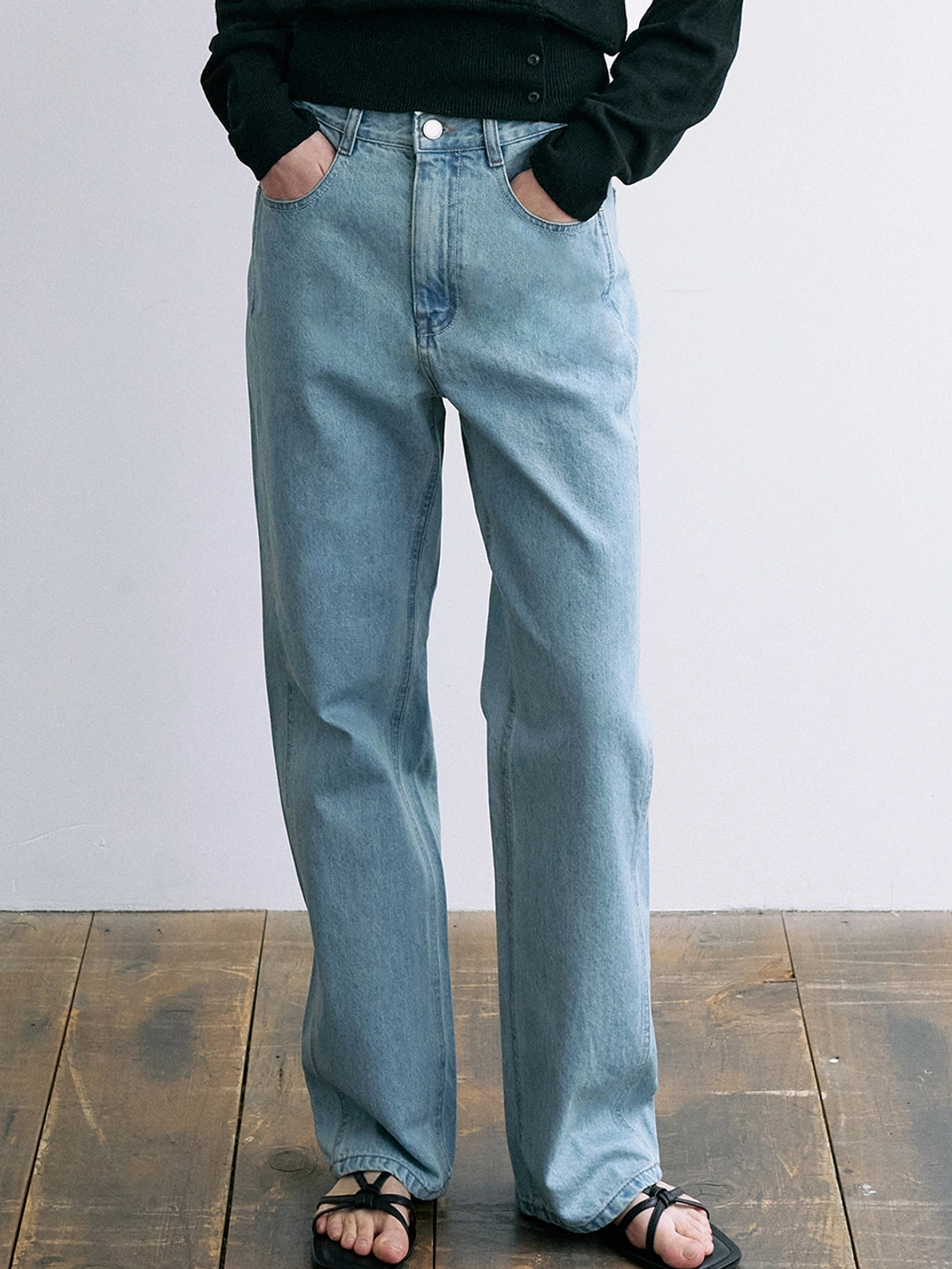 아워코모스 comos 1694 coated washing denim pants (blue) 상품 이미지 1