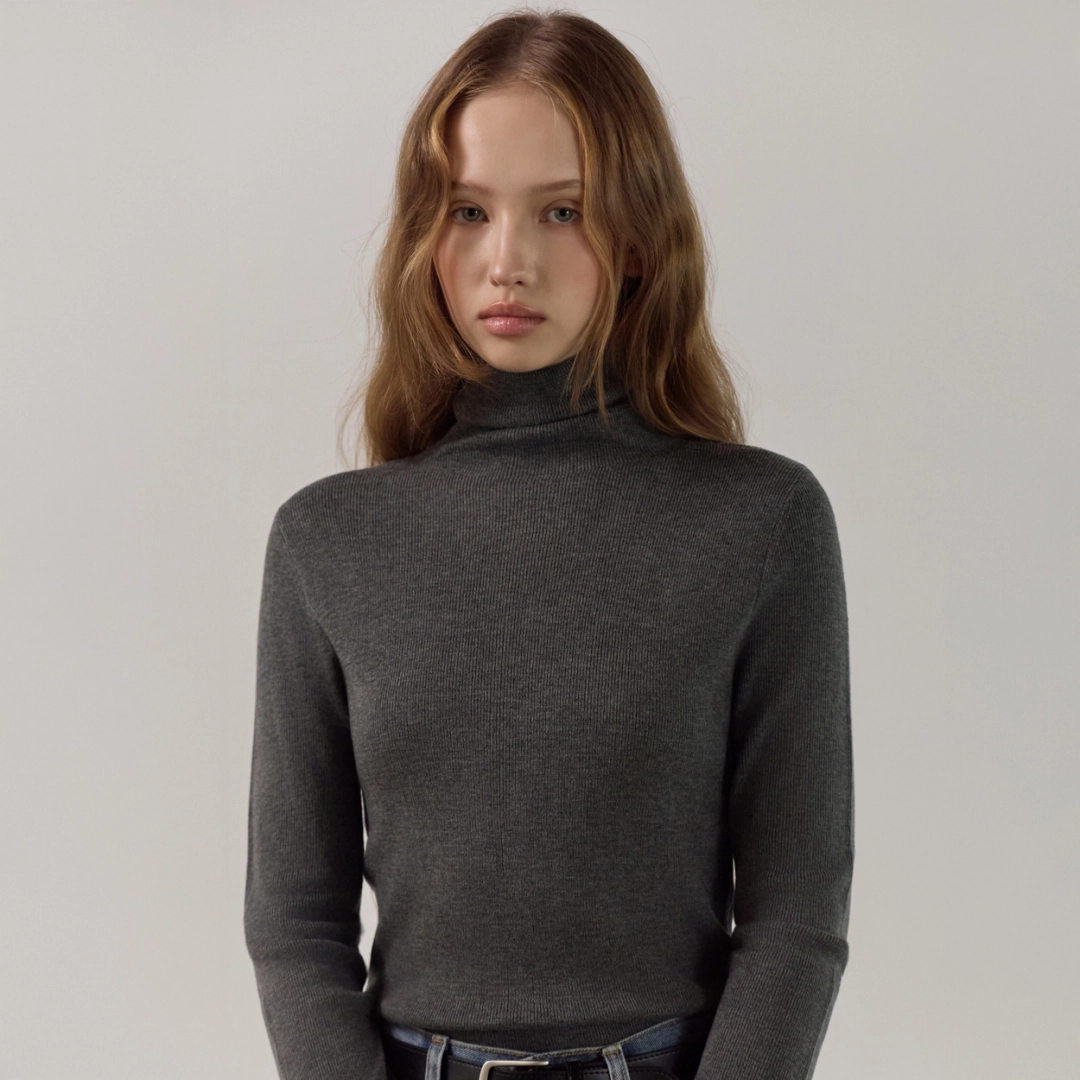엘리오티 Silent Highneck Knit TS_4Color 상품 이미지 2