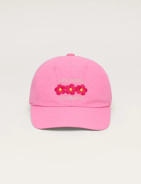 Flower Ball Cap (Pink)