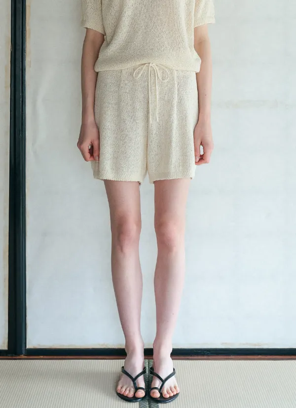 Harriette Knit Shorts (Cream)