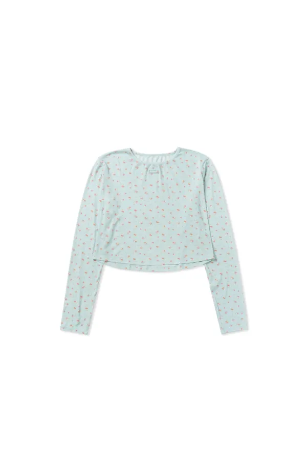 Daisy crop t-shirt_skyblue