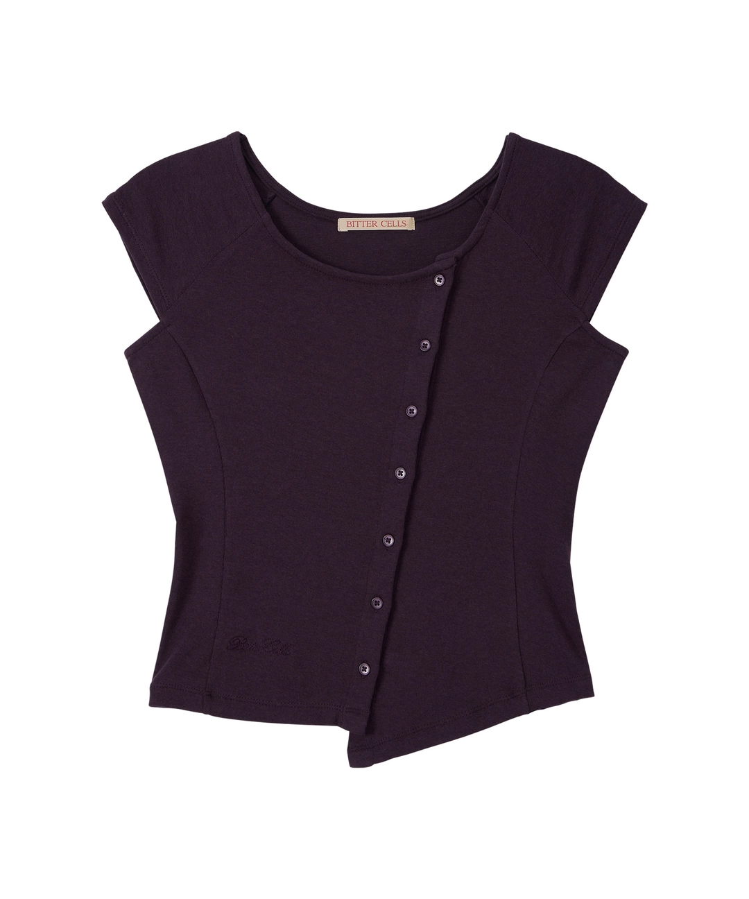 비터셀즈 Edith Button Up Blouse-Purple 상품 이미지 1