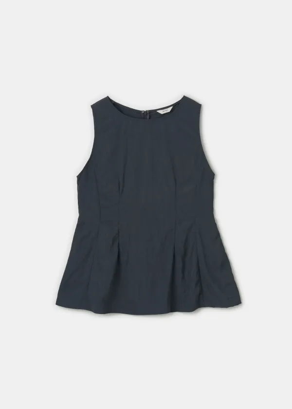 [2차] Line Sleeveless Blouse(Charcoal)