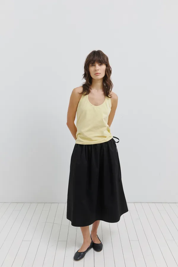 Coy Drawstring Skirt in Black