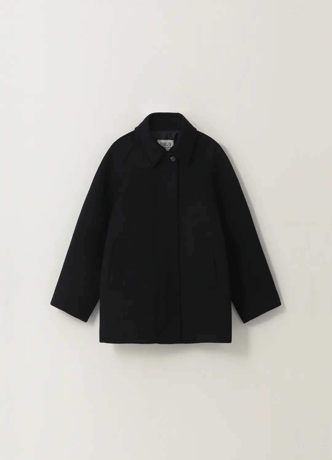 페블엠 6TH / Wool Half Coat - Black 상품 이미지 1