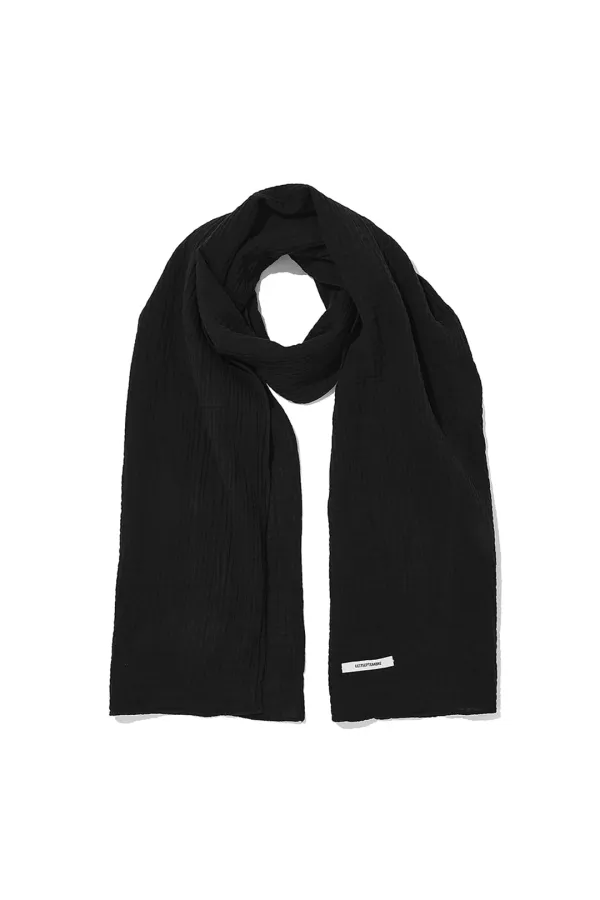 COTTON WRINKLE MUFFLER [BLACK]