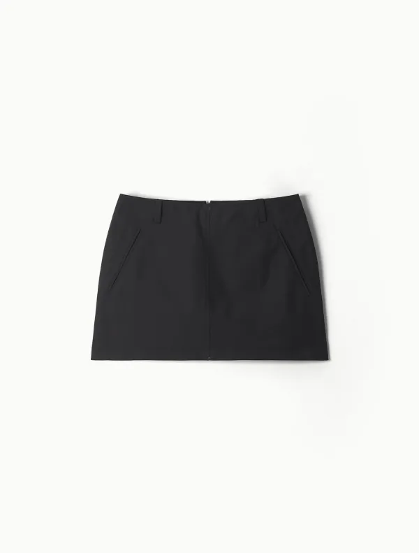 타프타 미니 스커트 (블랙)