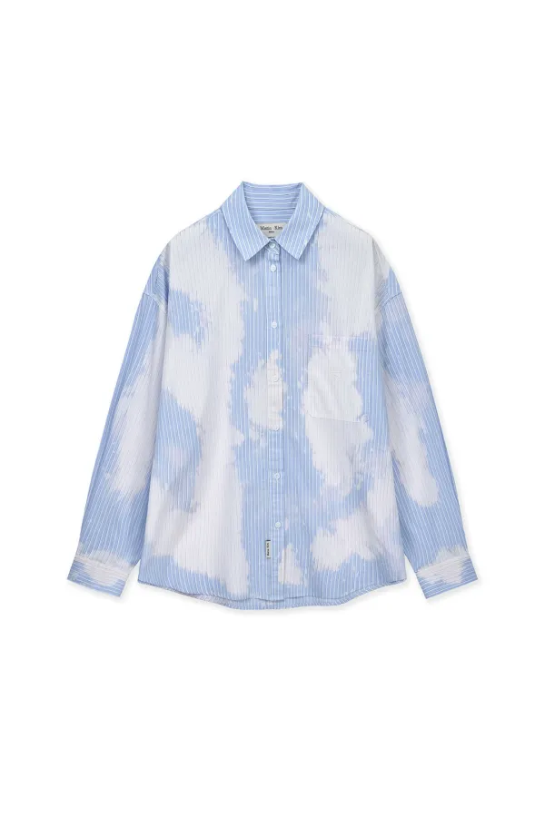 EMBROIDERY SMALL LOGO SHIRT IN LIGHT BLUE