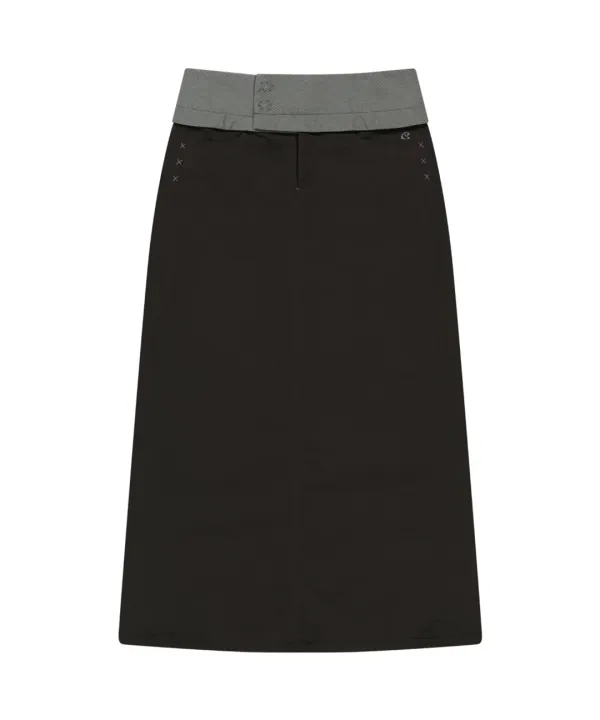 WAIST PANEL SKIRT WARM GREY
