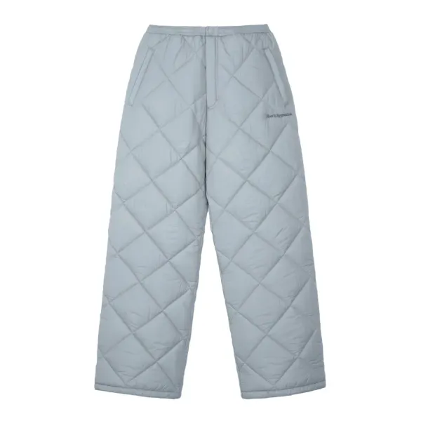 QUILTED PADDING PANTS - GREY
