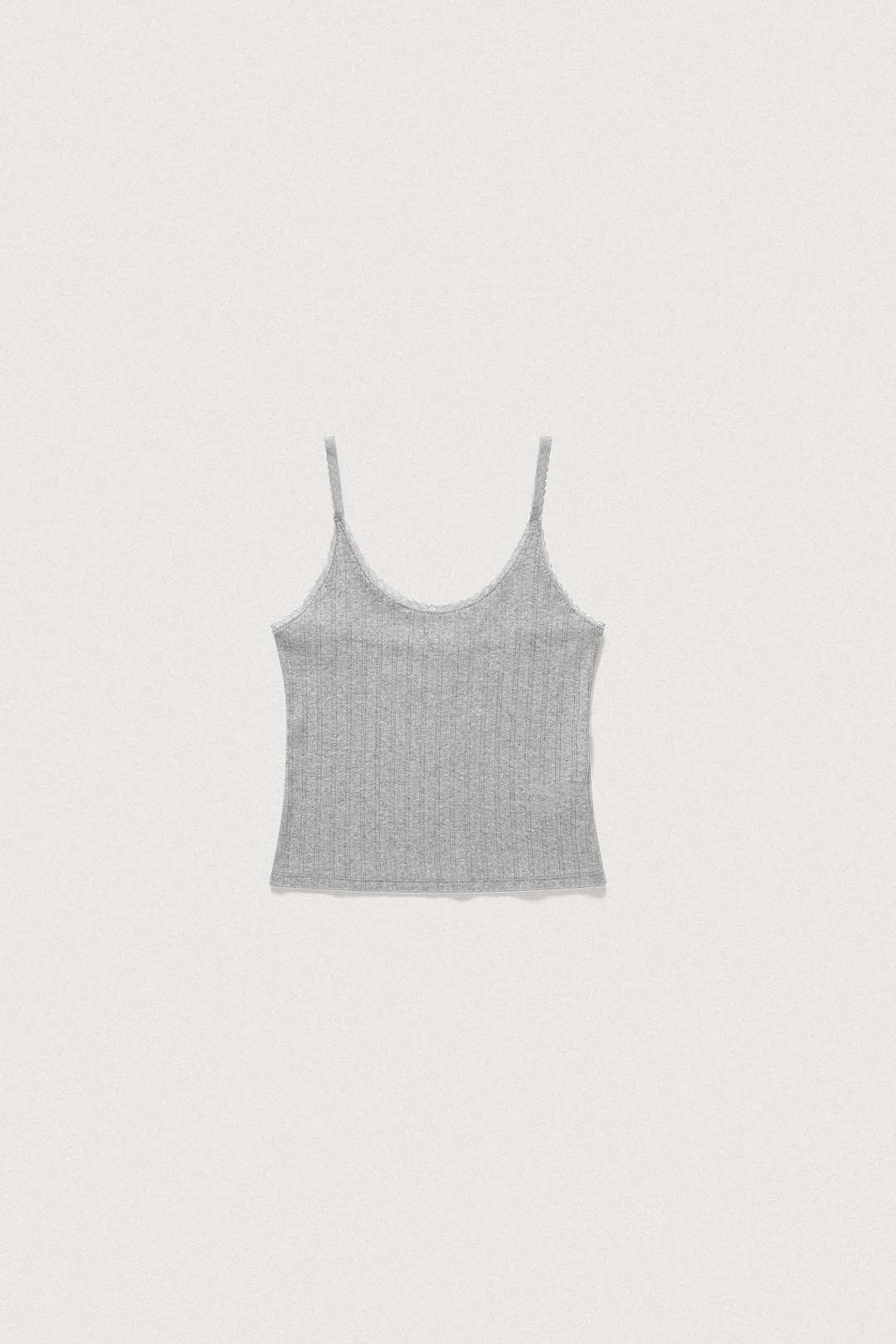 샤드라마 LACE TRIM SLEEVELESS T [MELANGE GRAY] 상품 이미지 1