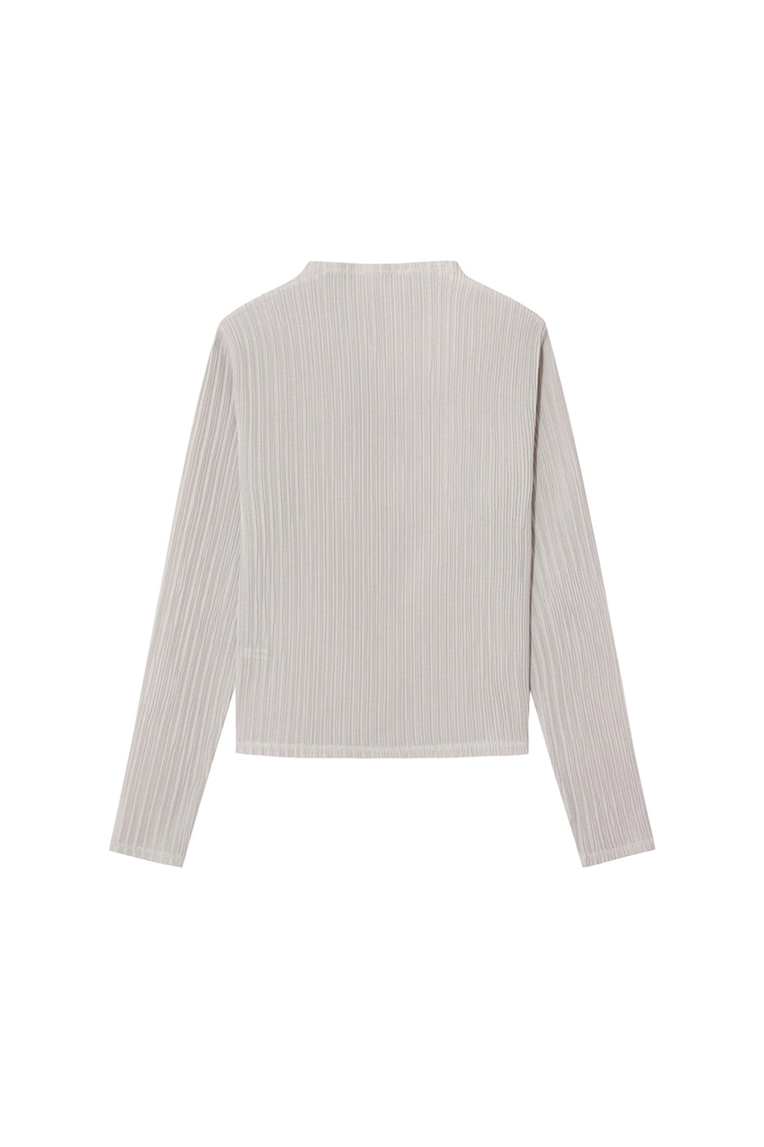 르917 AUBE PLEATS MOCKNECK LS TOP [LIGHT GREY] 상품 이미지 1