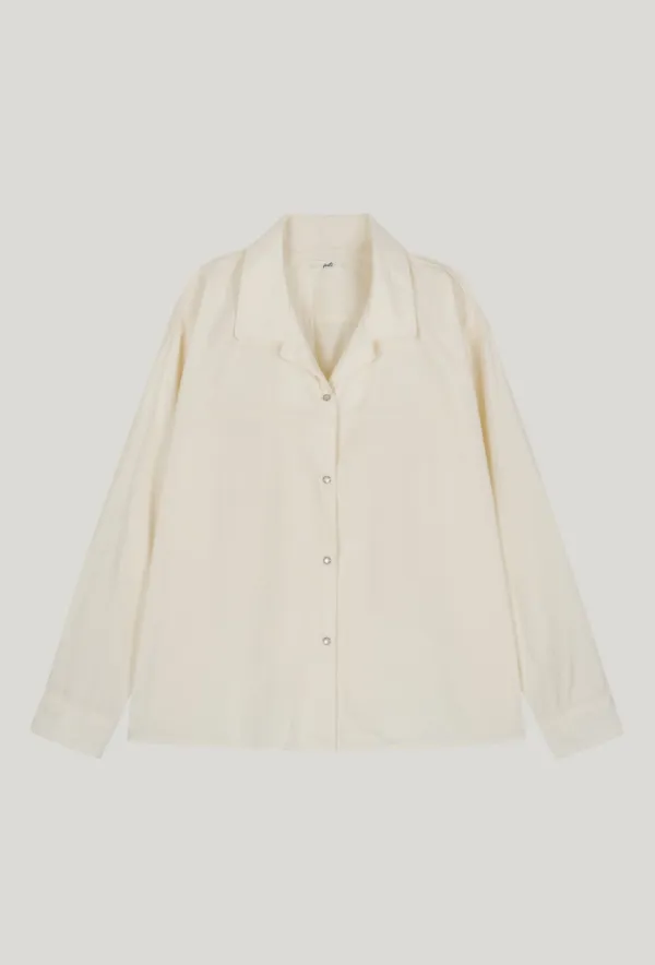 double collar shirt_cream