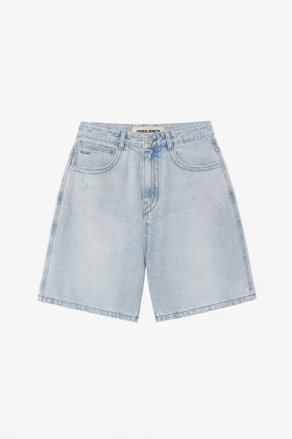 [CALIK] 와이드 버뮤다 데님 LIGHT BLUE
