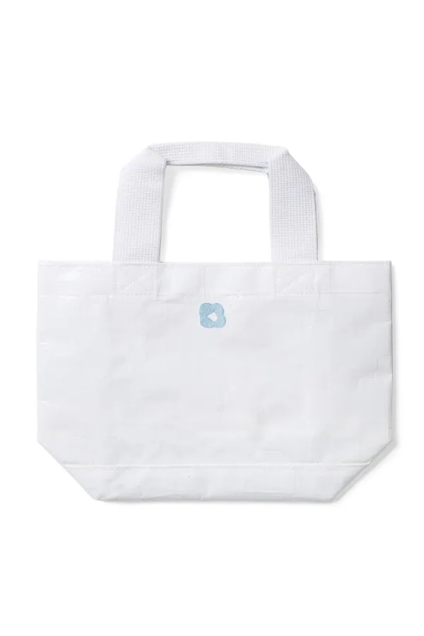 Flower Tarpaulin Bag White