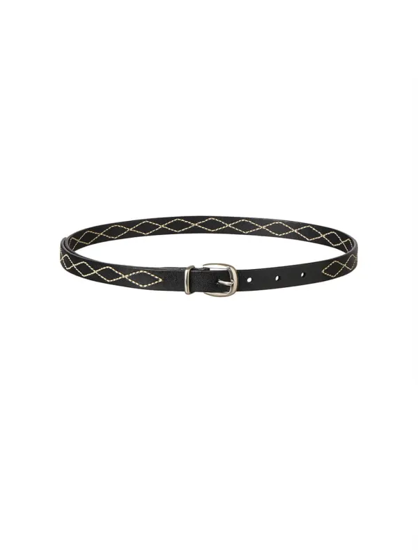 DIAMOND STITCH BELT [BLACK]