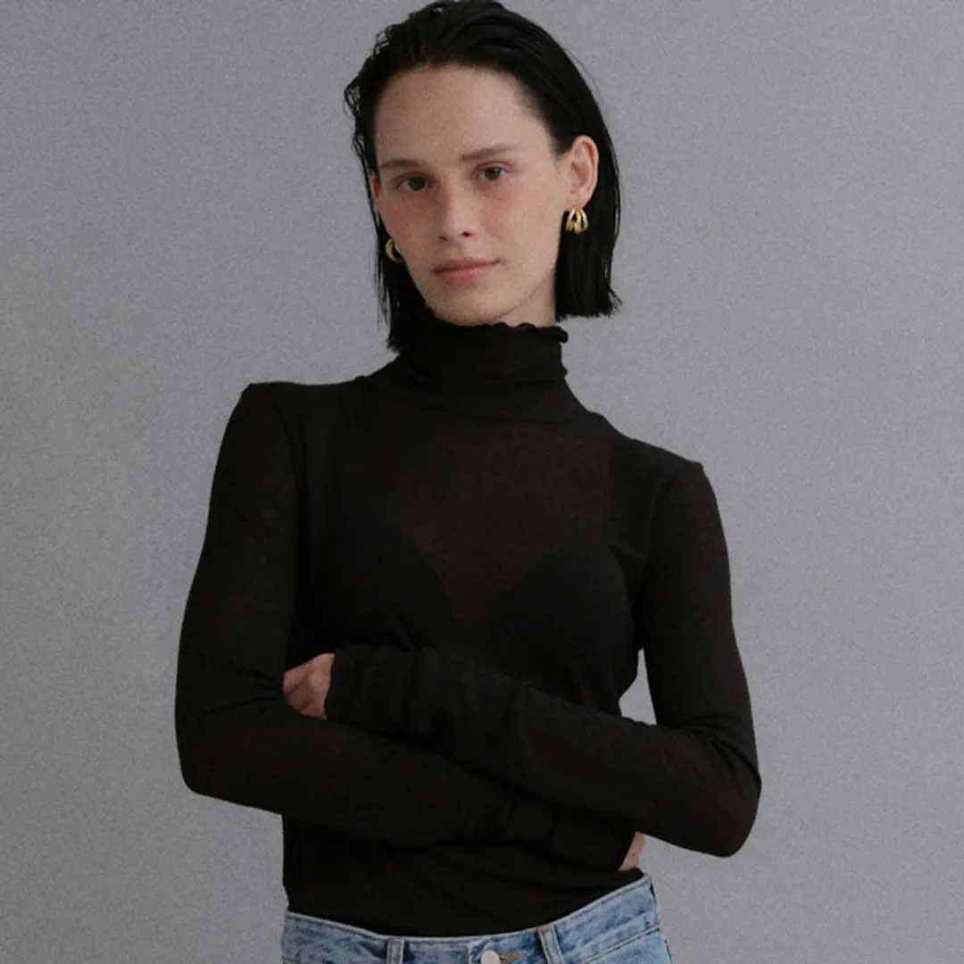 베이오드 Classic frill turtleneck top 상품 이미지 2