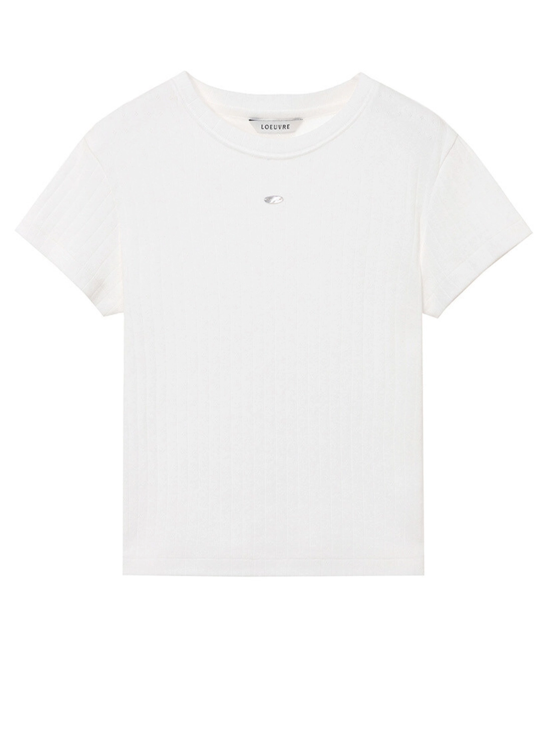루에브르 Basic Eyelet Solid T-Shirt SW5ME246_2color 상품 이미지 3
