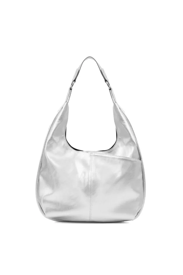미디움 슬래쉬 호보 백 medium slash hobo bag (silver)