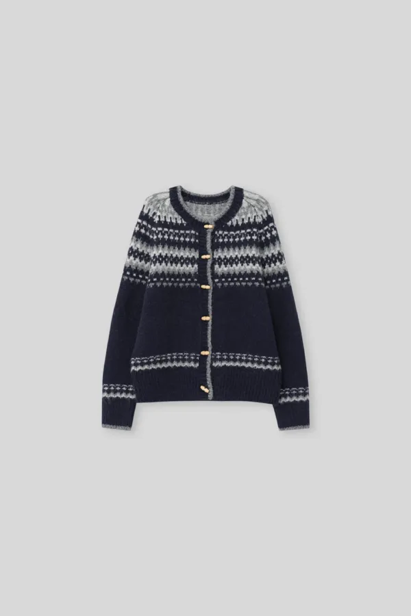 Swed nordic cardigan (navy)