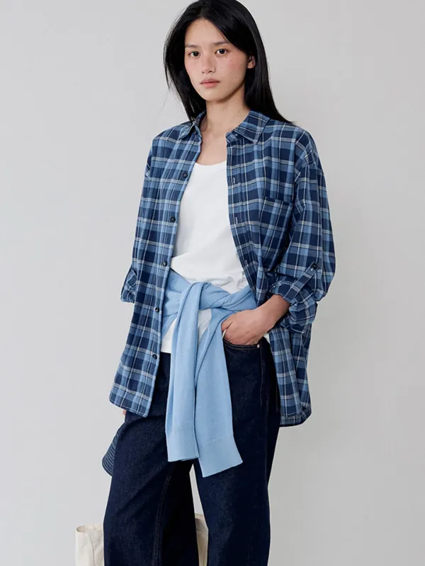Billie madras shirt_blue