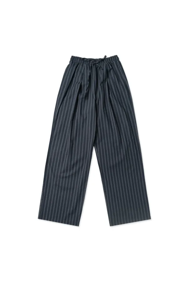 Stripe easy pants_navy