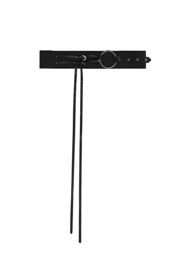 [3RD] TWO BUCKLE BOLD BELT, BLACK