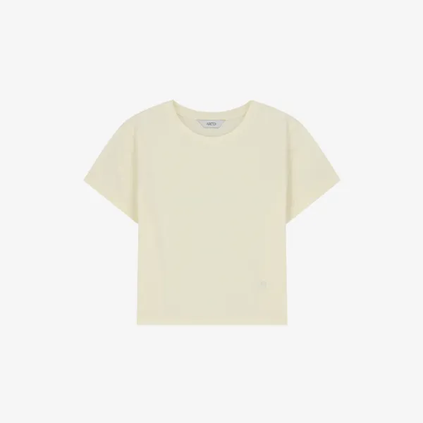 실켓 세미 크롭핏 반팔 티셔츠_6COLORS